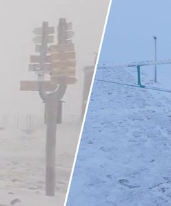 Jest nagranie ze Śnieżki. Skrajnie trudne warunki