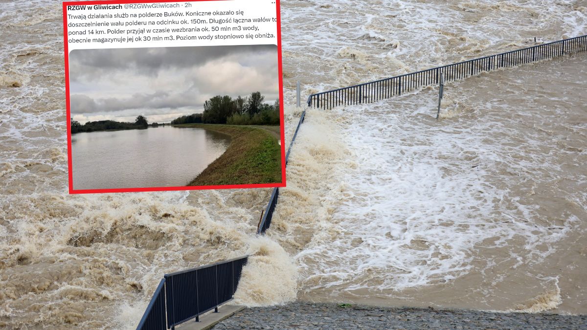 Polder przeciekał na długości 150 m