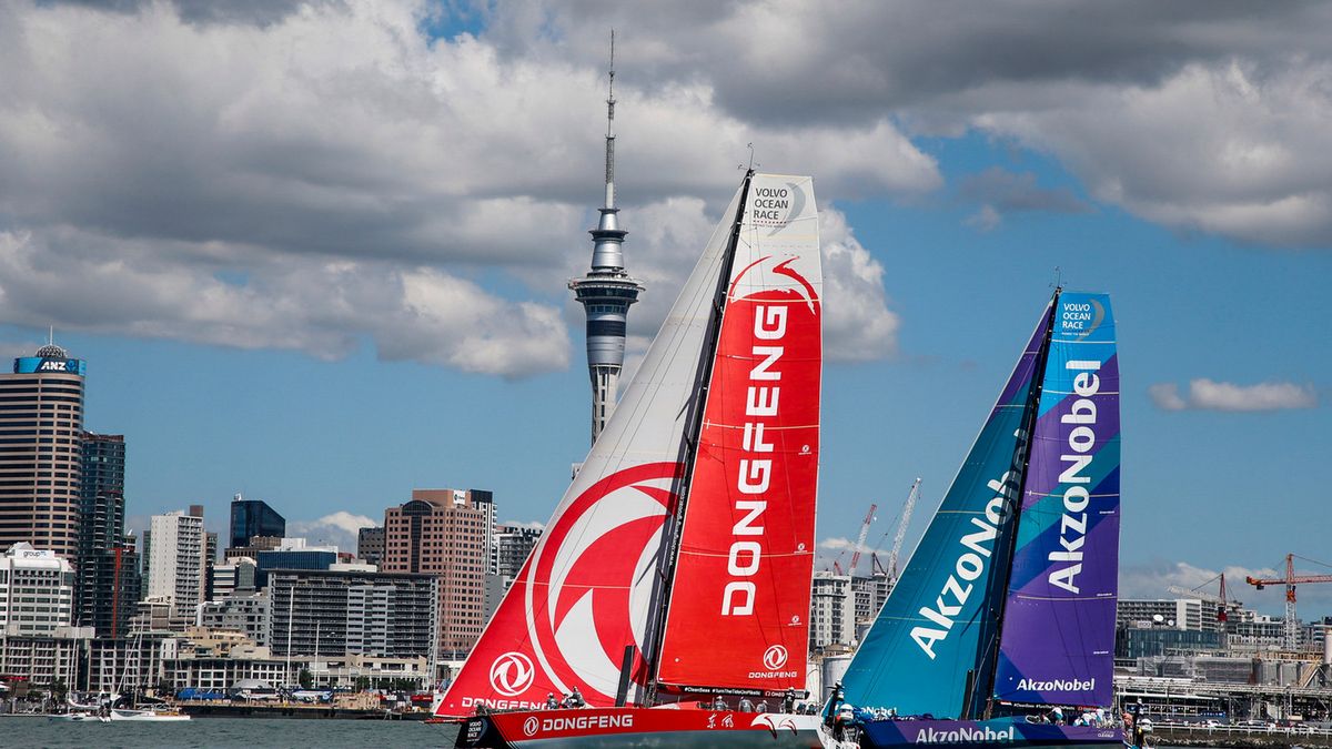 Załoga jachtu Dongfeng Race Team podczas regat Volvo Ocean Race