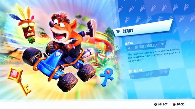 Crash Team Racing Nitro-Fueled - ustalanie poziomu trudności gry