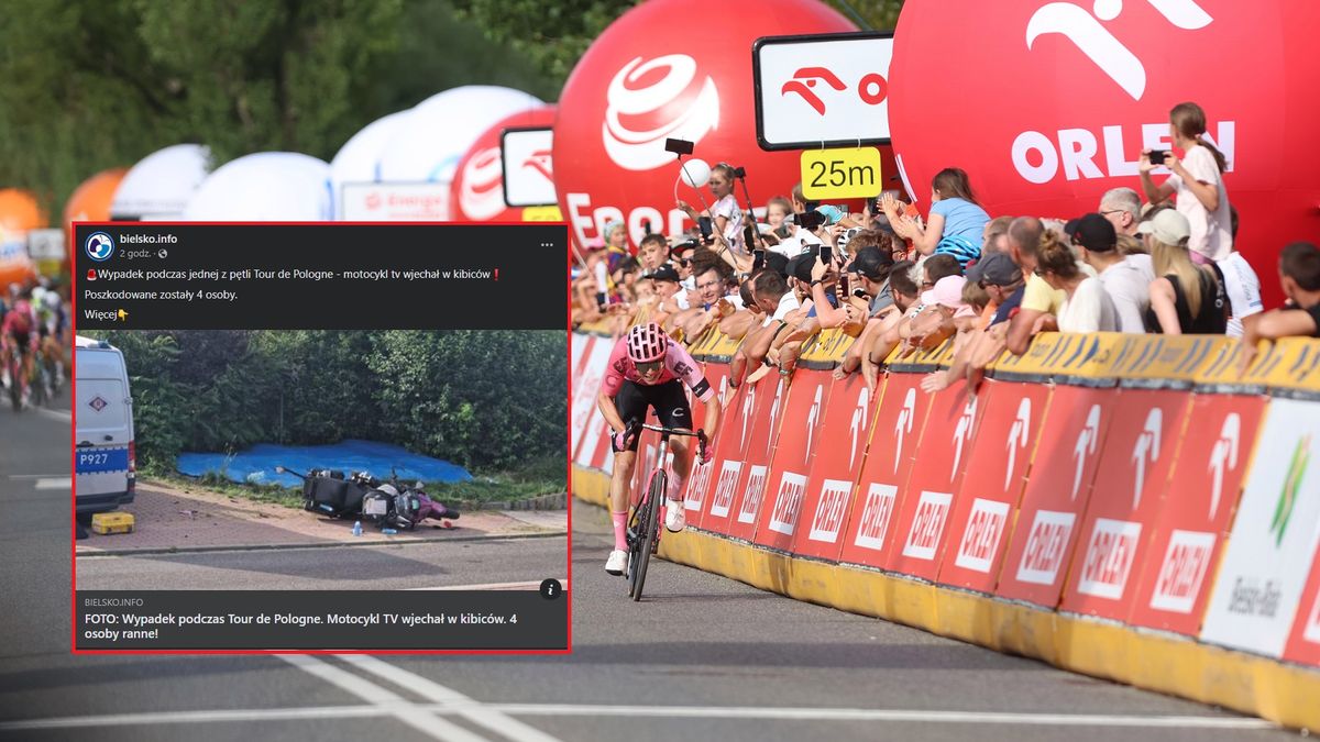 Zdjęcie okładkowe artykułu: PAP / Zbigniew Meissner / Facebook bielsko.info / Na zdjęciu: Kolarze podczas wyścigu Tour de Pologne.