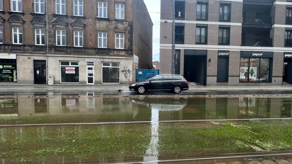 Zalane ulice w Poznaniu