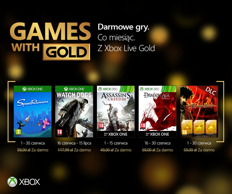 Pięć hitów w czerwcowym Games with Gold