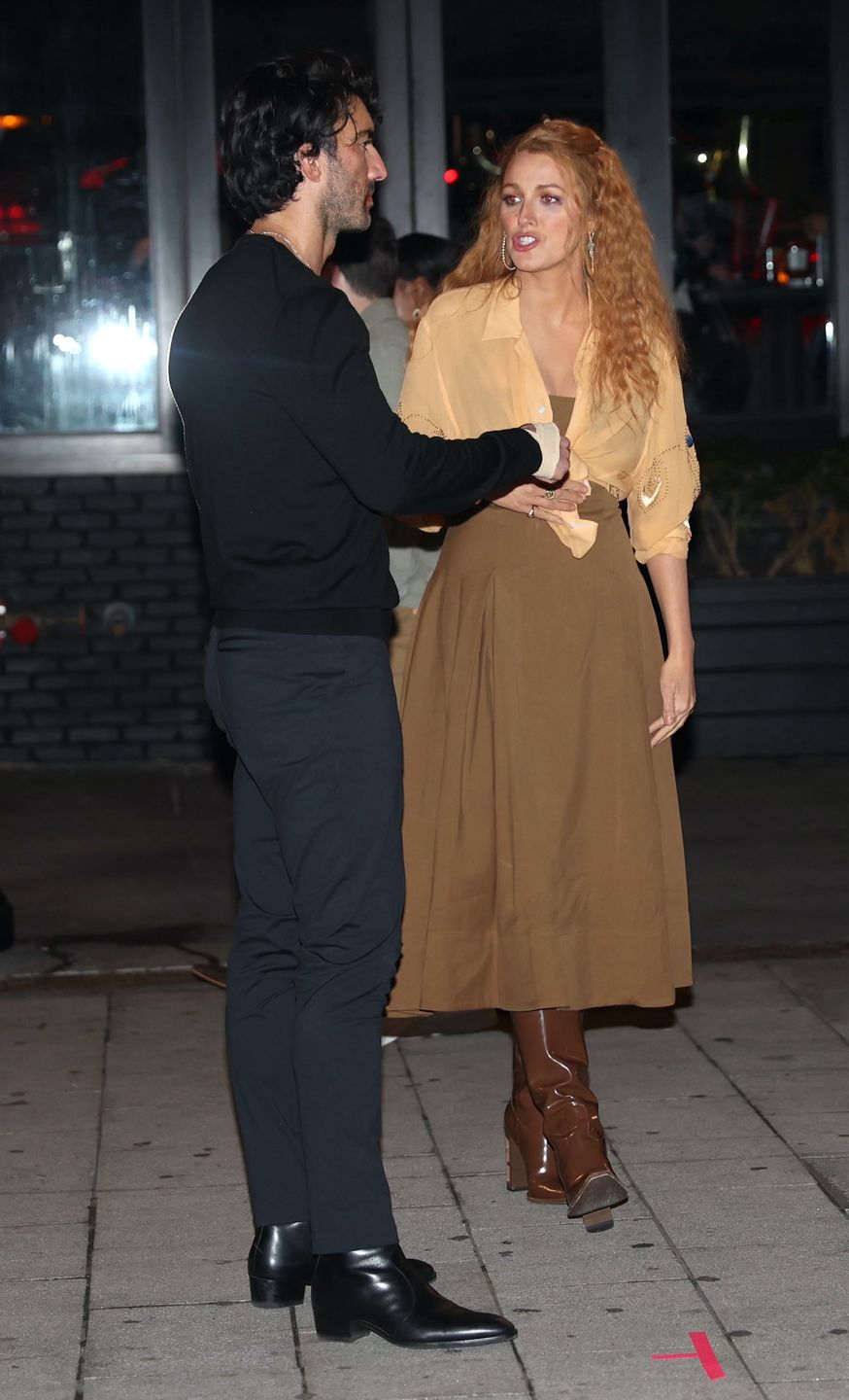 Justin Baldoni i Blake Lively na planie "It Ends With Us"