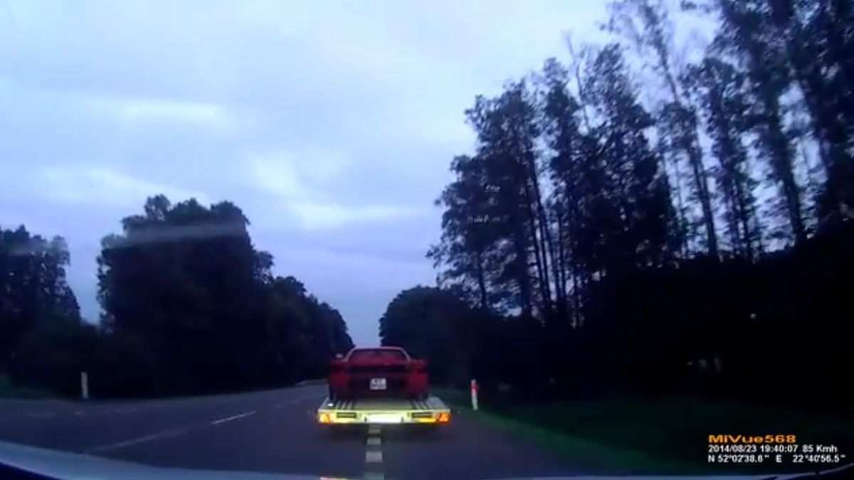 Ferrari Testarossa na polskich drogach 1