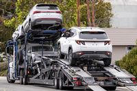 As Inventory On Car Lots Dwindle Sales Take A Turn For Worse
A worker unloads a Hyundai vehicle off of a transporter truck at a car dealership in Richmond, California, U.S., on Thursday, July 1, 2021. The global semiconductor shortage that hobbled auto production worldwide this year is leaving showrooms with few models to showcase just as U.S. consumers breaking free of pandemic restrictions are eager for new wheels. Photographer: David Paul Morris/Bloomberg via Getty Images
Bloomberg
americas, u.s.a., us, north american, automotive, automobiles, cars, vehicles, american, united states of america, business news, transportation and logistics, automobiles autos