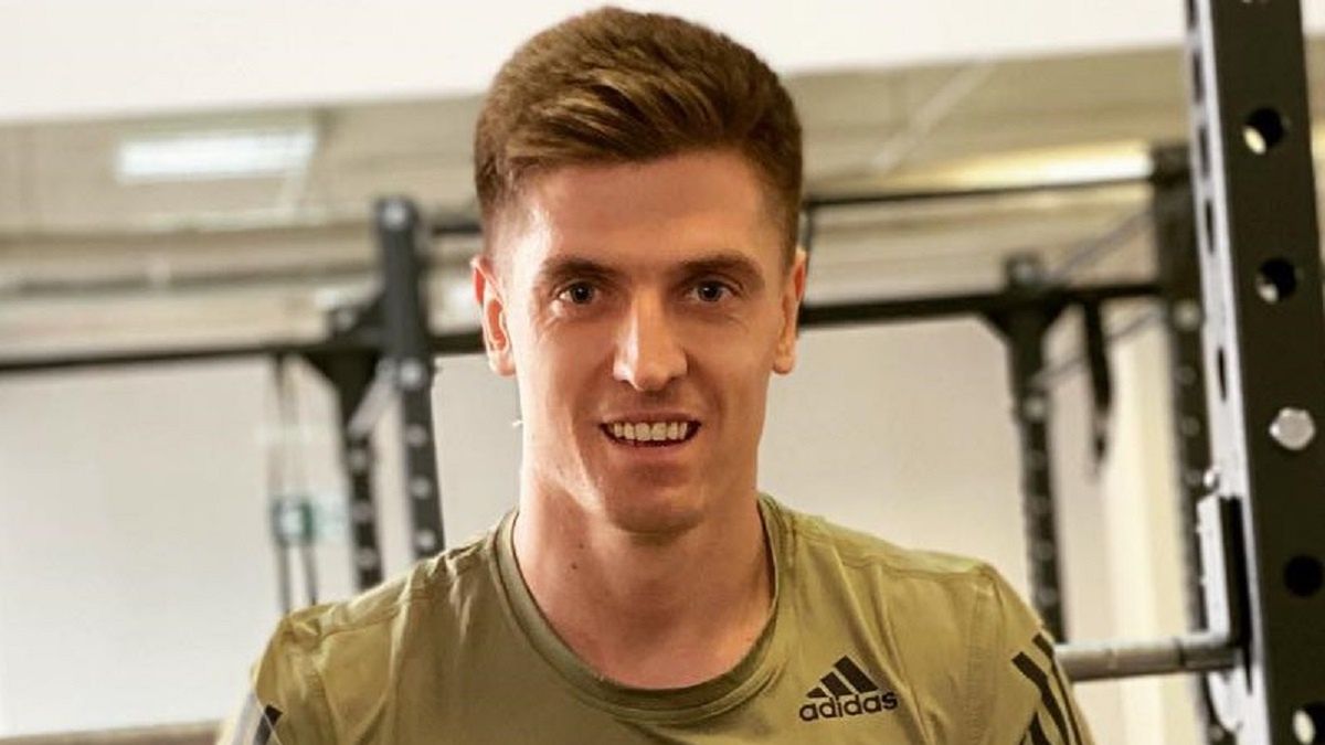 Krzysztof Piątek w czasie treningu