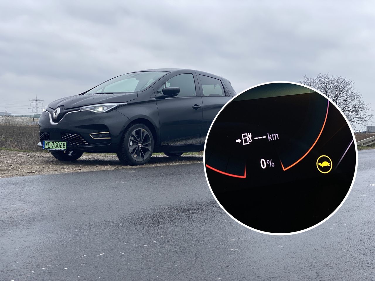 Renault Zoe – test zasięgu przy 0 proc. baterii