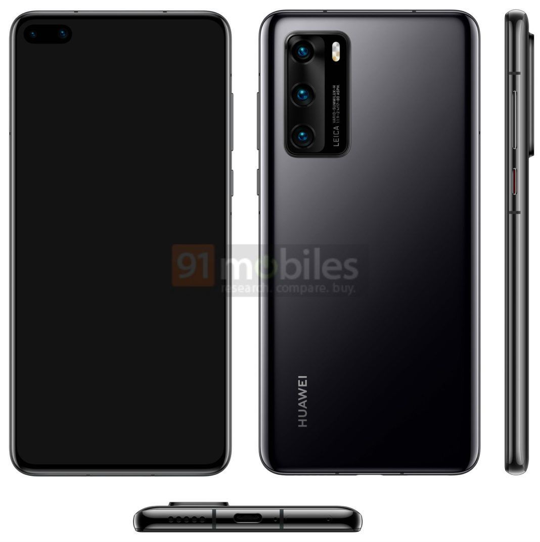 Huawei P40 i P40 Pro na nowych grafikach. Wygląd bez niespodzianek 2