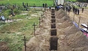 Poruszające nagranie. 11 niezidentyfikowanych ciał pochowanych w Buczy
