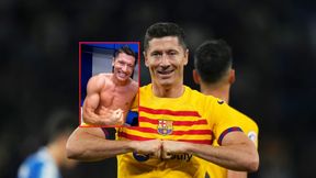 Lewandowski zdjął koszulkę. Tylko spójrz na ten biceps