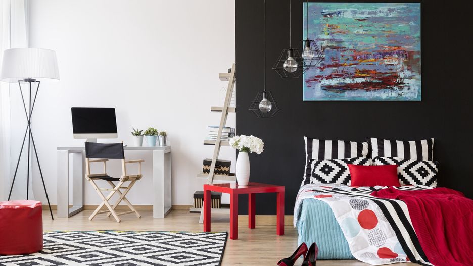 salon i sypialnia w jednym