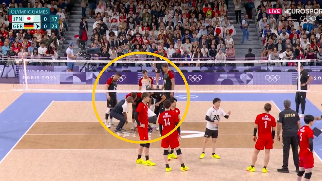 TVN Agency / Eurosport / W meczu Niemcy - Japonia konieczna byłą przerwa