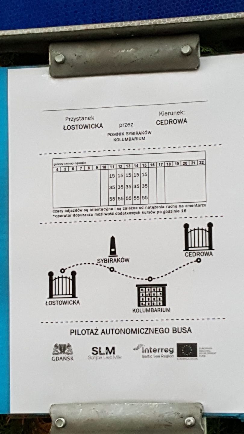 Rozkład autonomicznego autobusu 