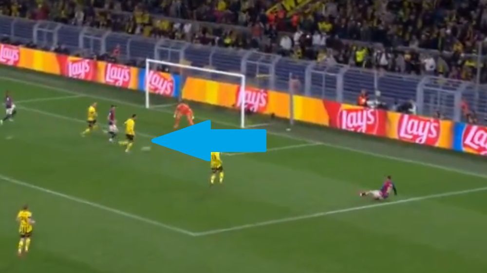 Twitter / Canal+ Sport / Ramy Bensebaini uprzedził Roberta Lewandowskiego