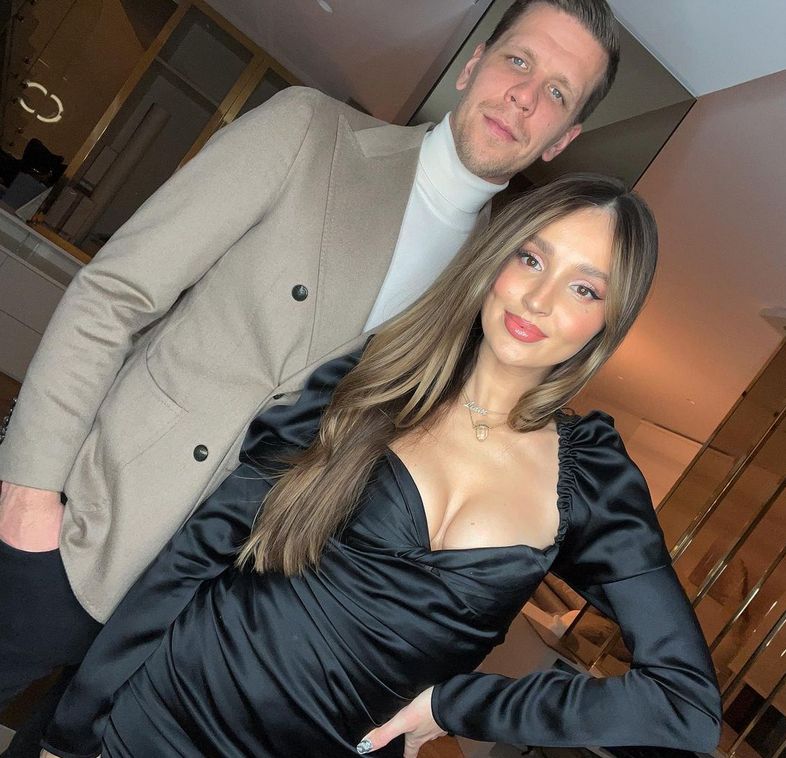Marina Łuczenko i Wojciech Szczęsny z synem