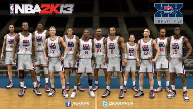 Dream Team w NBA 2K13 w komplecie. Scottie Pippen uległ