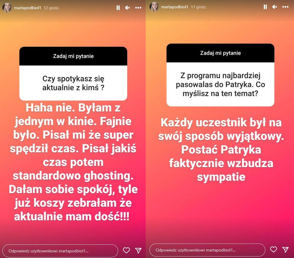 Marta Podbioł o swoich relacjach z mężczyznami