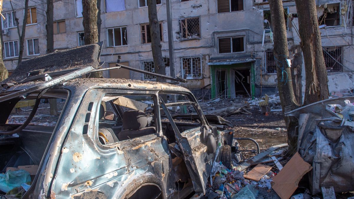 Wojna w Ukrainie - sytuacja w Charkowie
KHARKIV, UKRAINE - MARCH 23: A view of a residential building, which was damaged as a result of the explosion of a Russian combat missile, in Kharkiv, Ukraine on March 23, 2022. Stringer / Anadolu Agency/ABACAPRESS.COM
AA/ABACA