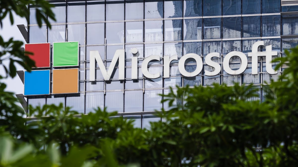 SHENZHEN, CHINA - SEPTEMBER 4: A Microsoft logo is displayed on an office building on September 4, 2026, in Shenzhen, Guangdong Province, China. Chinese technology companies are accelerating investment in artificial intelligence, cloud computing, advanced chips and robotics as competition intensifies among global technology firms over the development and commercialization of AI. (Photo by Cheng Xin/Getty Images)