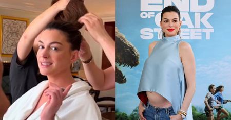 Anne Hathaway w mistrzowski sposób odniosła się do teorii internautów, że ma... SZTUCZNY brzuch ciążowy (WIDEO)