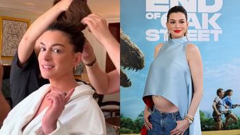 Anne Hathaway w mistrzowski sposób odniosła się do teorii internautów, że ma... SZTUCZNY brzuch ciążowy (WIDEO)