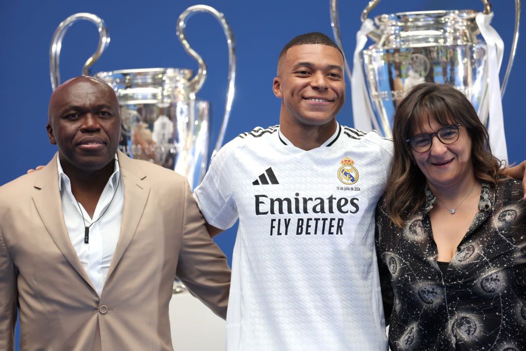 In the photo: Kylian Mbappe with his parents