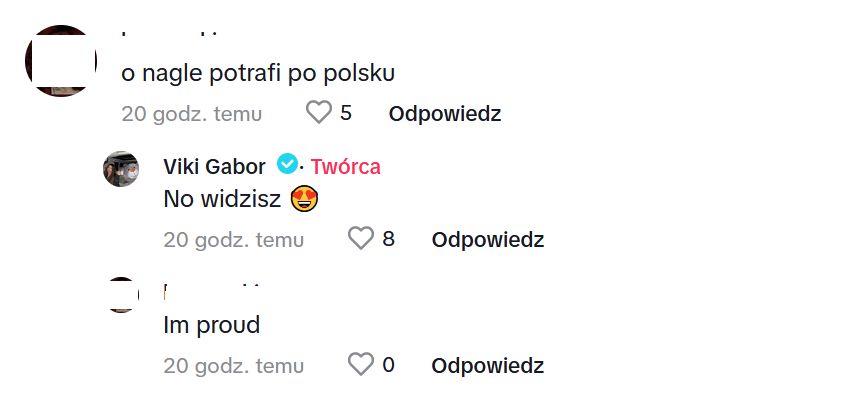 Fanka pod nowym nagraniem Viki Gabor: "Nagle potrafi po polsku"