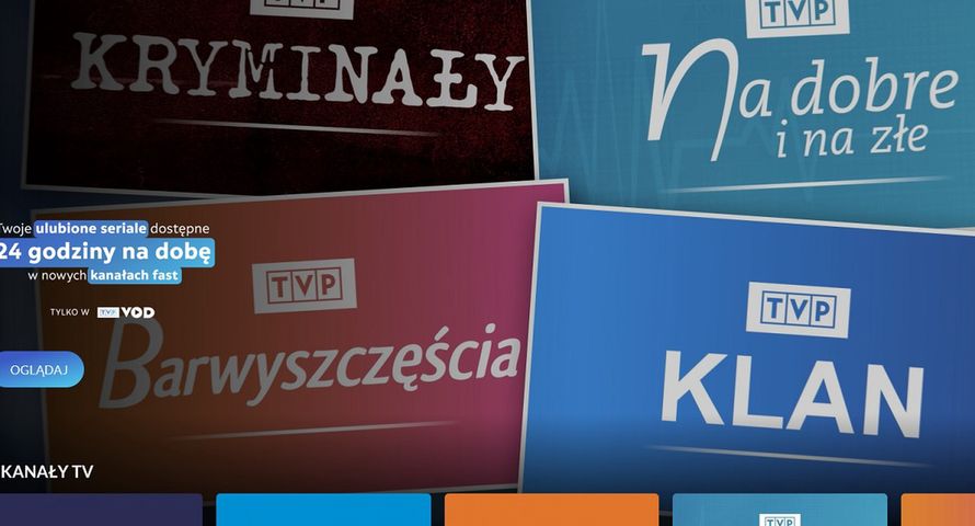 "Barwy szczęścia" i "Klan" na okrągło. TVP z nowymi stacjami FAST