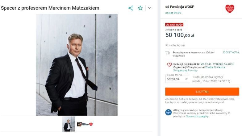 WOŚP 2022: oto najdroższe aukcje tego roku