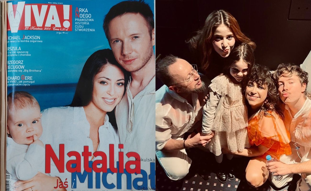 Natalia Kukulska i Michał Dąbrówka z synem Jasiem