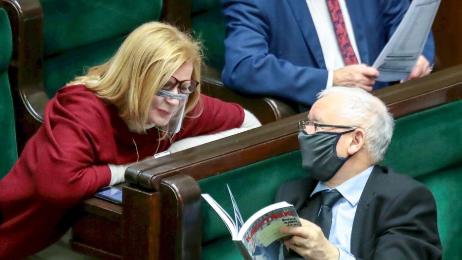 Jarosław Kaczyński rozdawał autografy