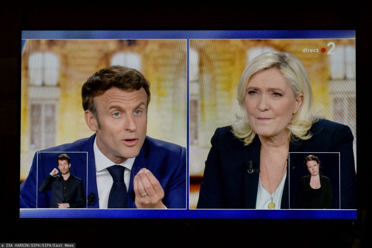 Debata Macron - Le Pen przed II turą wyborów we Francji 