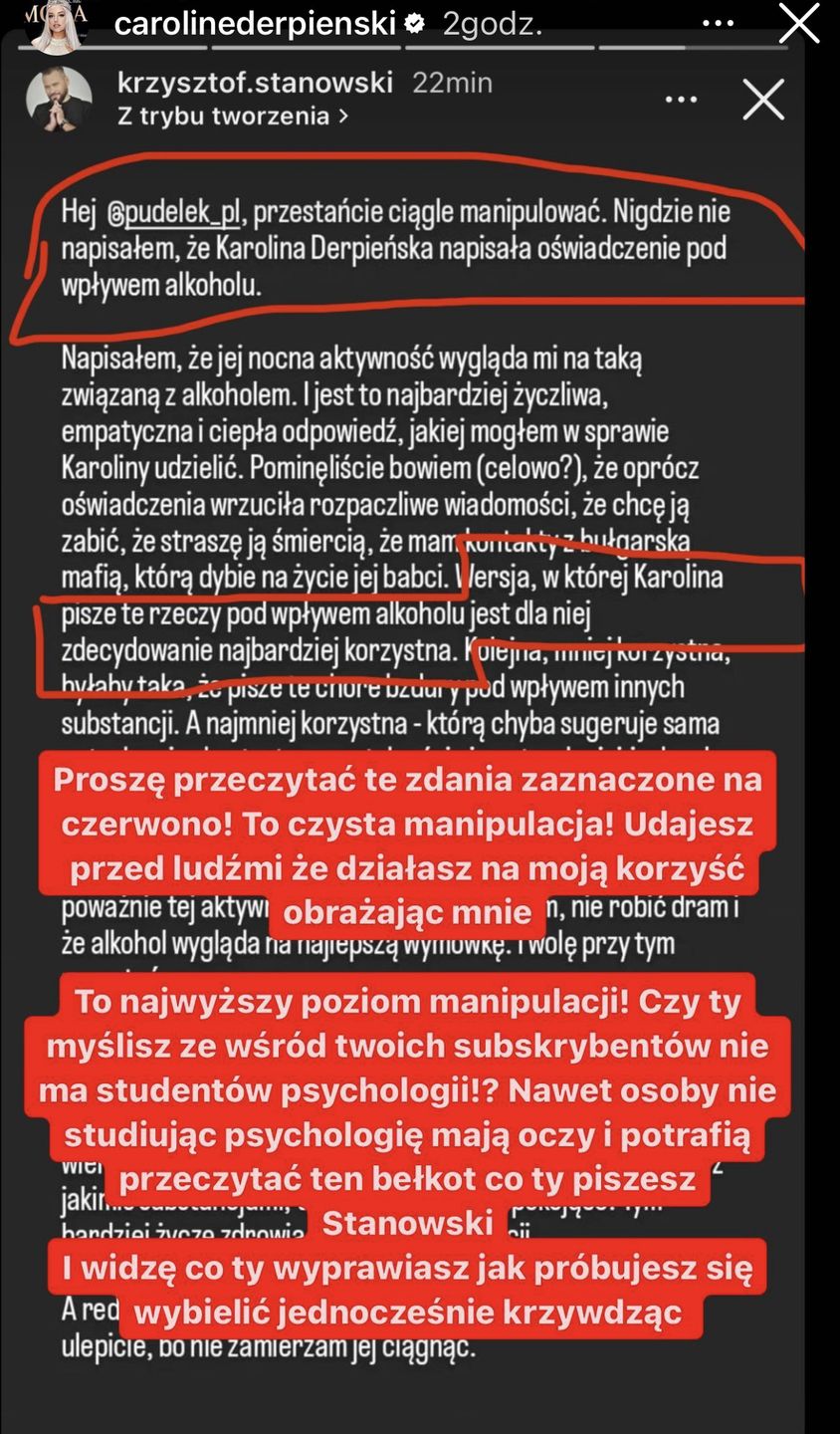  Derpienski odpowiada Stanowskiemu