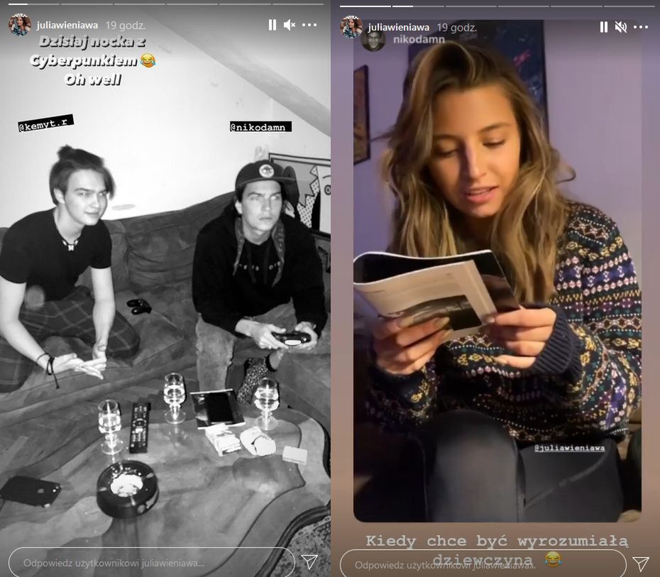 Julia Wieniawa pozwala Nikodemowi Rozbickiemu grać w grę