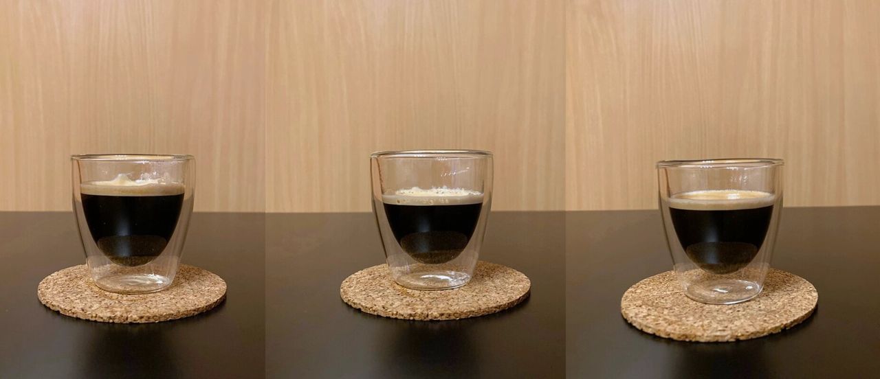 Porównanie espresso. Od lewej: Krups, Philips, De'Longhi.