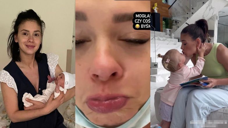Klaudia Halejcio wspomina spływający makijaż i odklejone rzęsy w 2. rocznicę porodu: "Niezła SIARA była w szpitalu" (ZDJĘCIA)