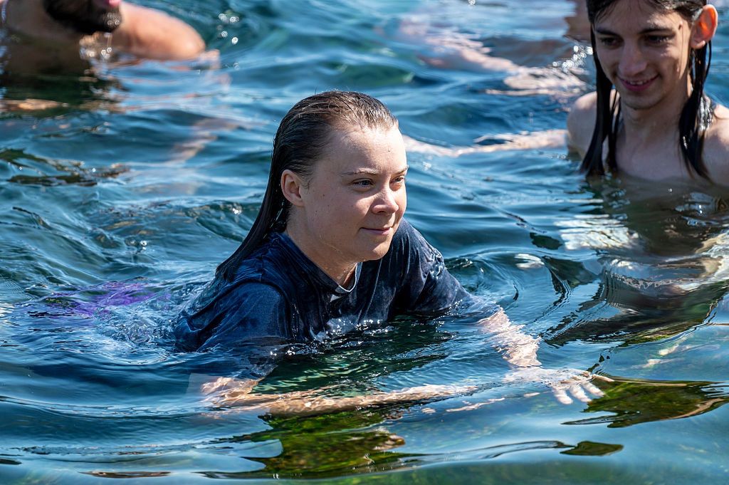 Greta Thunberg z przyjacielem