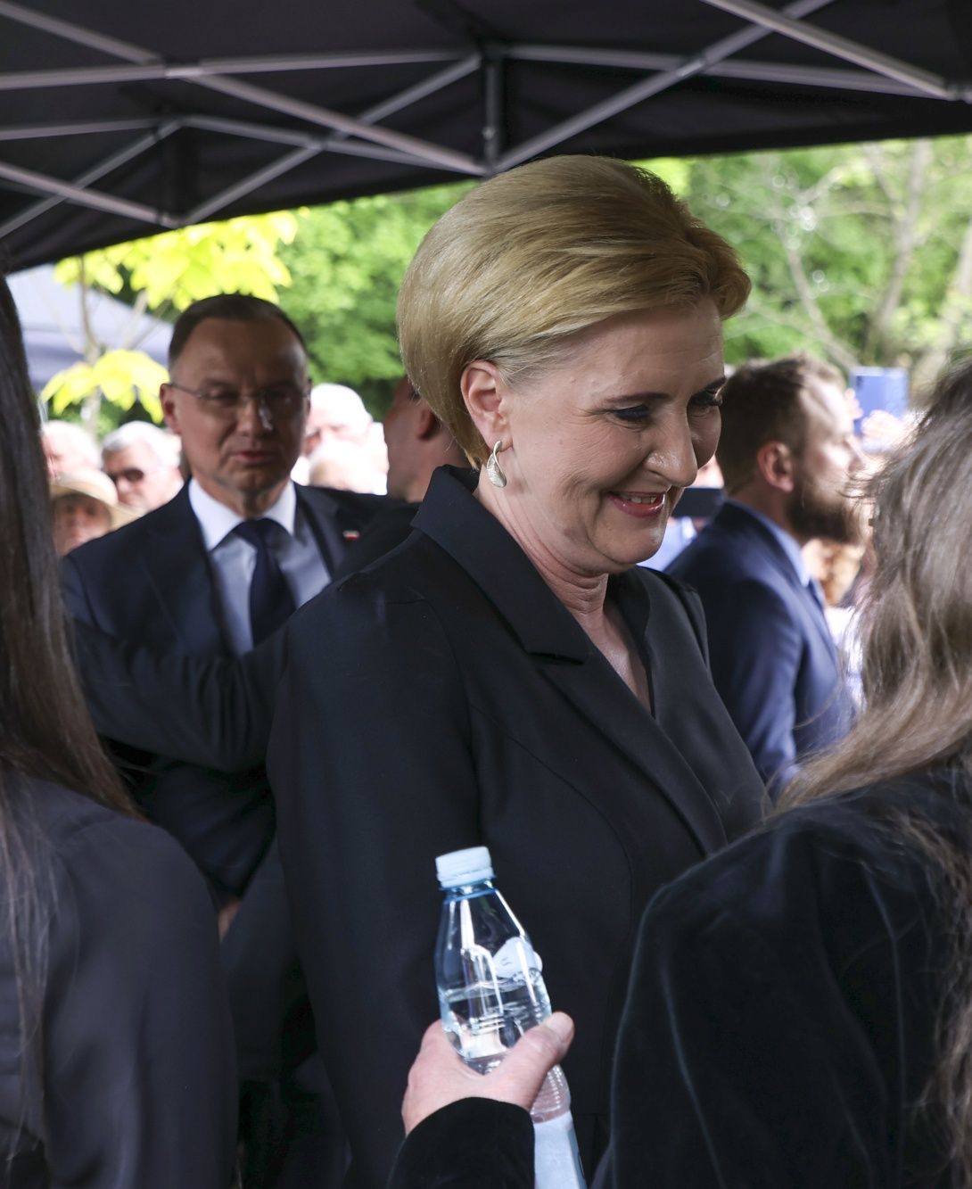 Agata i Andrzej Dudowie na pogrzebie Jacka Zielińskiego