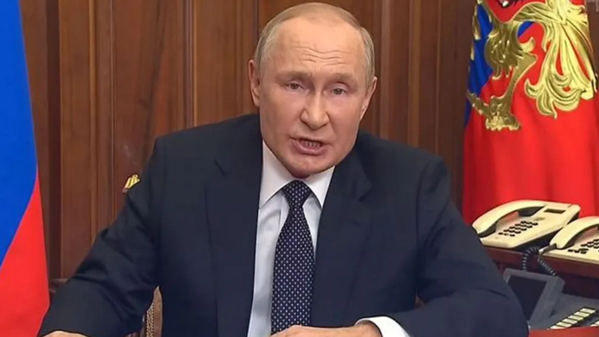 Władimir Putin podczas orędzia