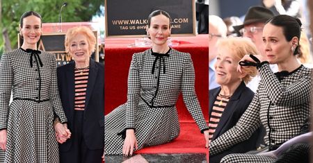 Wzruszona Sarah Paulson odsłania gwiazdę na Alei Sław ze starszą o 32 lata partnerką u boku. Fajne z nich gołąbeczki? (ZDJĘCIA)