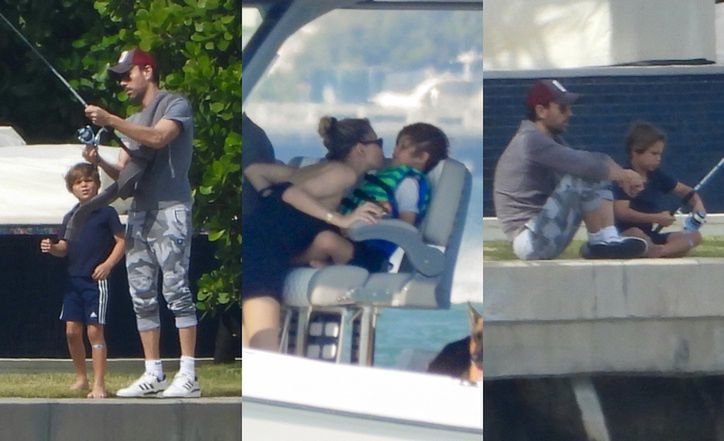 Enrique Iglesias i Anna Kournikova relaksują się z dziećmi