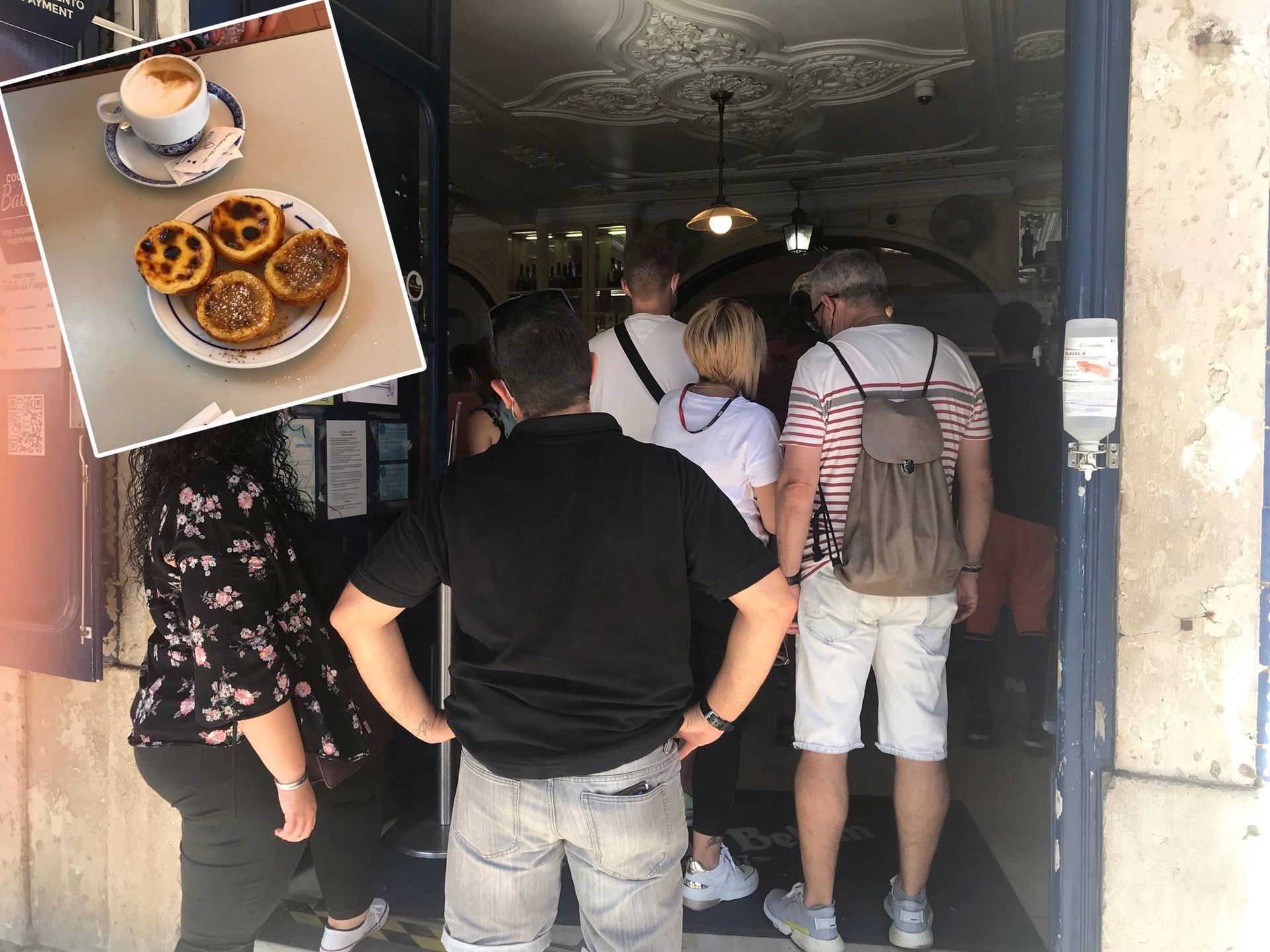 Chętni na typowe portugalskie wypieki nie brakuje. Kolejka ciągnie się przez kilkadziesiąt metrów