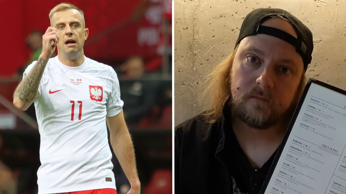 Kamil Grosicki na meczu reprezentacji. Obok MrKrycha 
