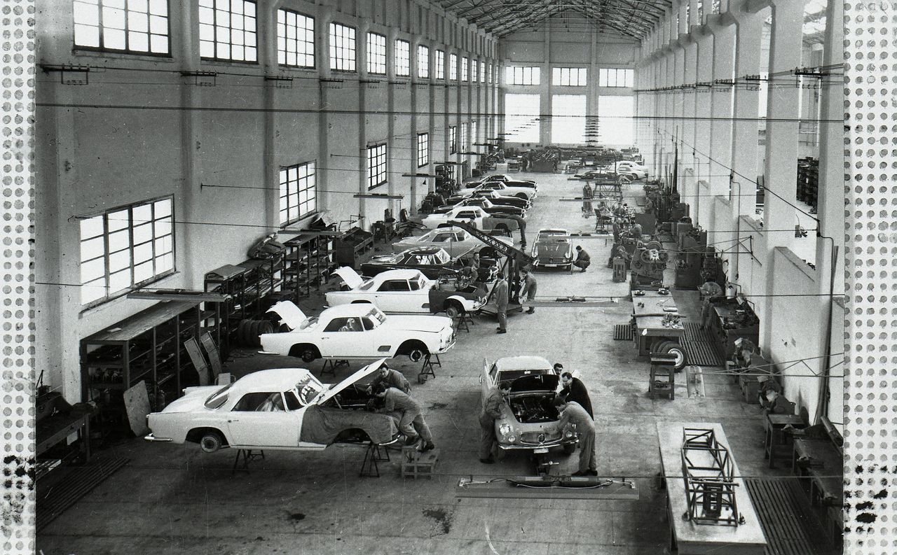 Linia produkcyjna w roku 1958