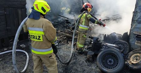 Dym był widoczny z wielu kilometrów. Poranny pożar pod Lublinem
