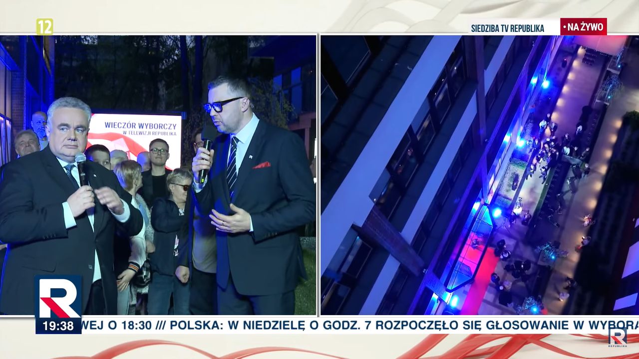 Wieczór wyborczy w TV Republika był pełen wpadek