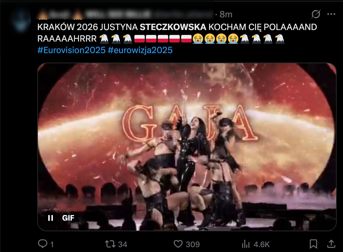 Justyna Steczkowska wystąpiła w finale Eurowizji. Internauci pie