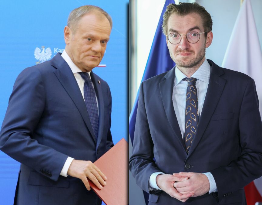 Po lewej: premier Donald Tusk, po prawej wiceminister Jan Szyszko. Polska chce dokonać drugiej rewizji KPO