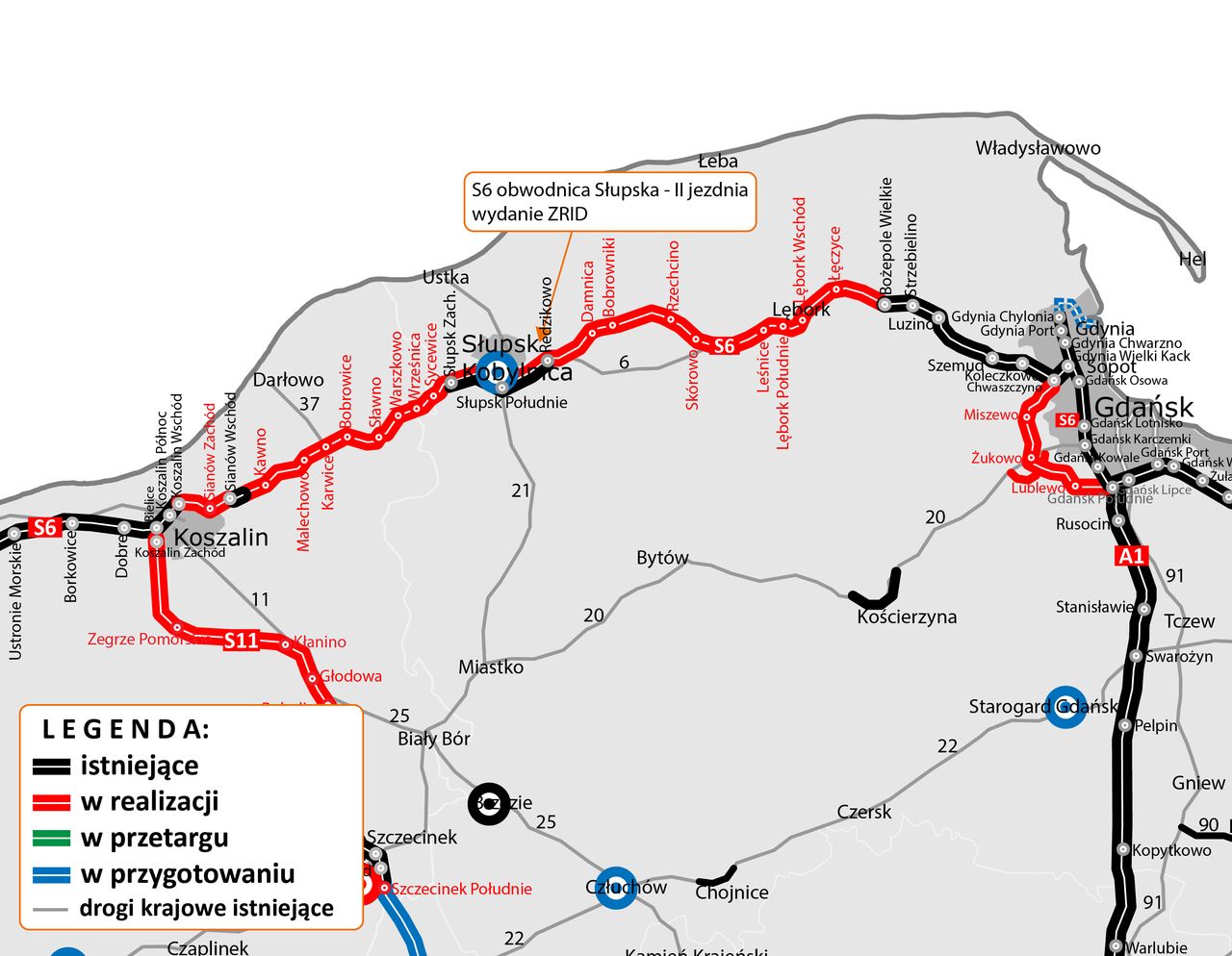 Mapa realizacji inwestycji